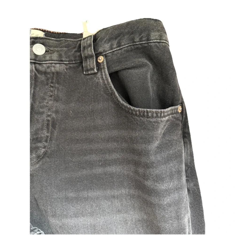 Free People We The Free‎ Curvy Siren Low Rise Straight Jean Size 31 Black